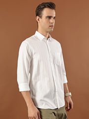 Striped Cotton Shirt – Classic White
