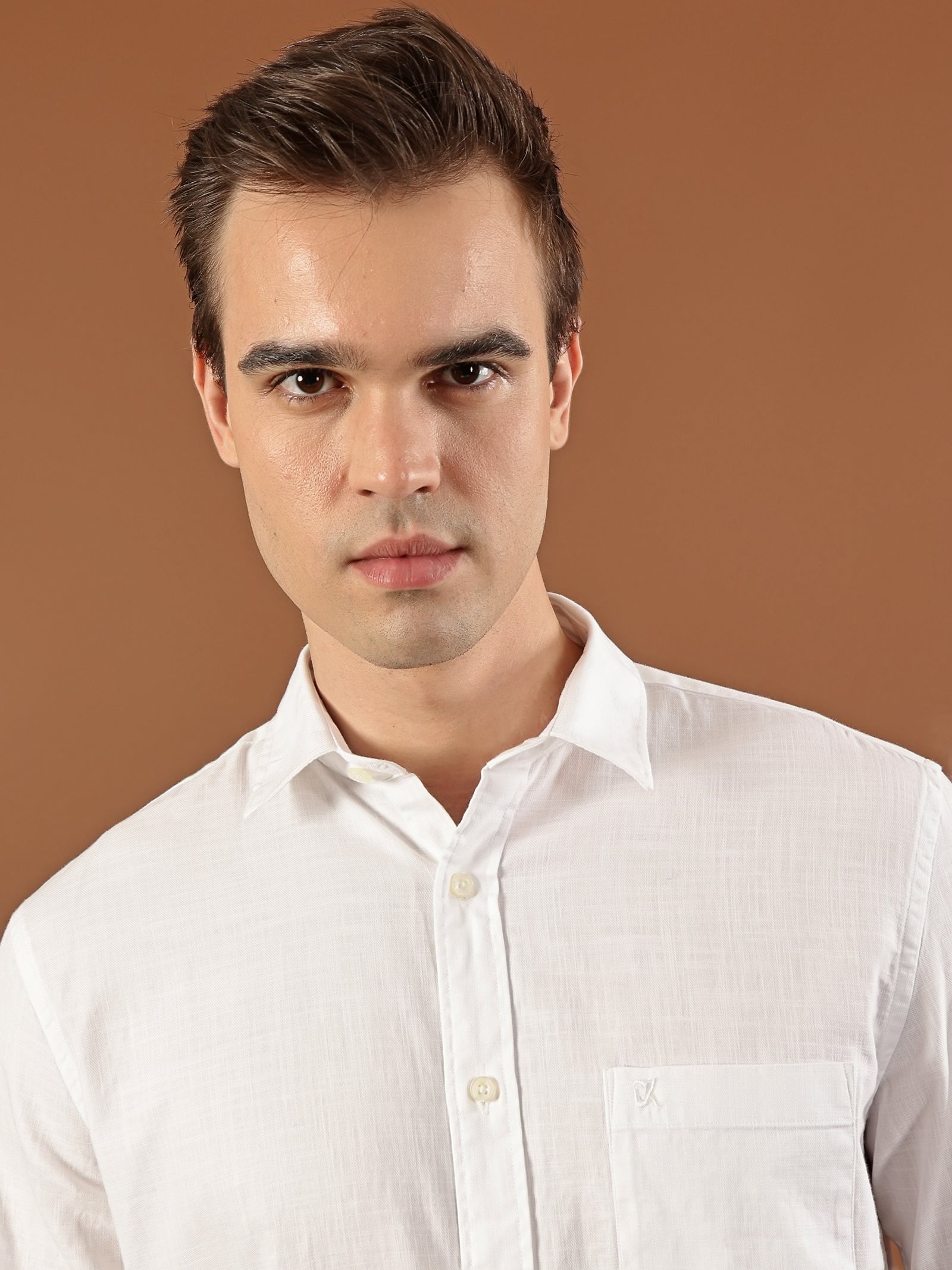 Solid Cotton Shirt – Classic White